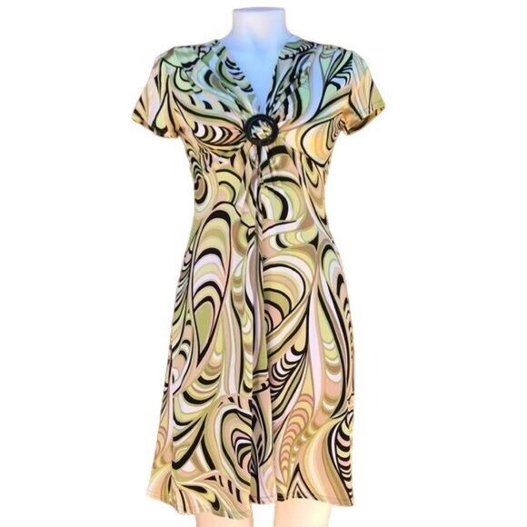 SL Fashions Dresses & Skirts - Vintage Y2K SL Fashions Maxi Sage Green Black Dress Size 4